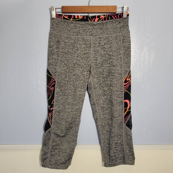 The Original Riva USA Small / Medium Heathered Gray Pull On Capri Leggings - Picture 1 of 8